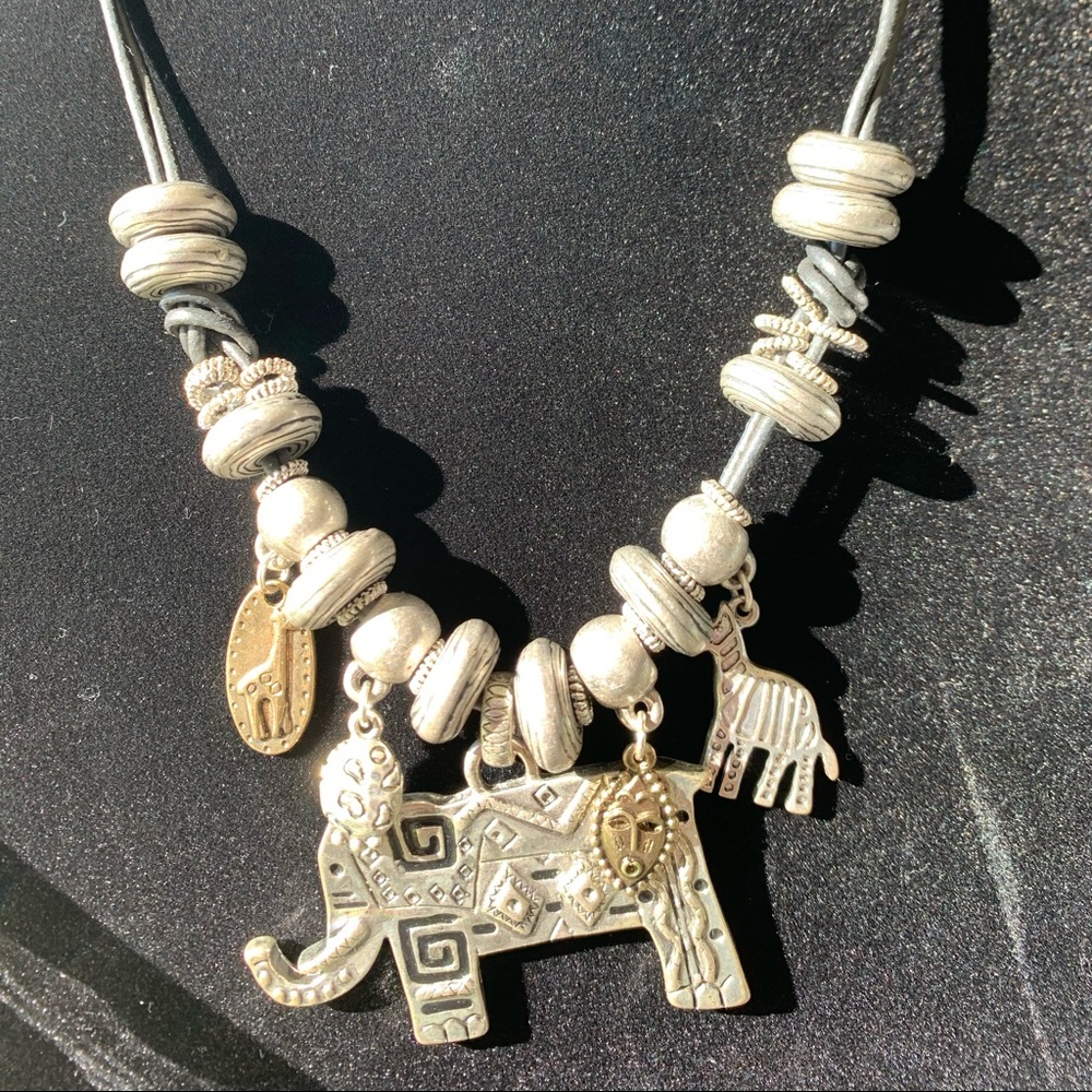 Elephant and Giraffe Necklace